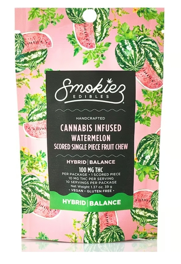 Photograph of product: Smokiez | 1pc Fruit Chew | Watermelon (H)