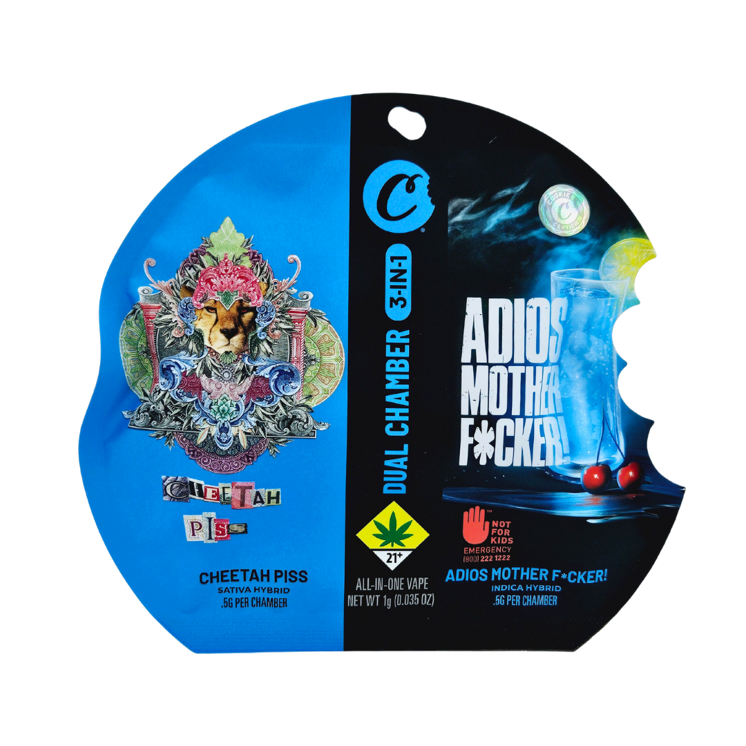 Photograph of product: Cheetah Piss x Adios MF'er Disposable Cartridge | 1g
