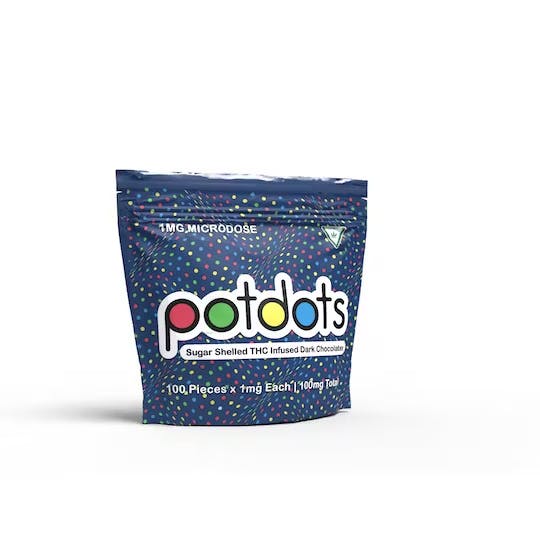 Photograph of product: Potdots - 100mg - Dark Chocolate