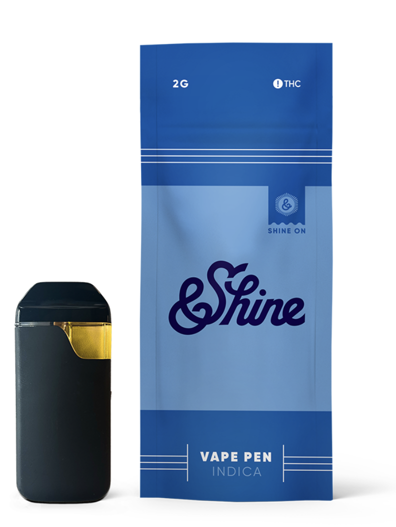 Photograph of product: &Shine All-In-One Vape - Orange Kush x Rainbow Candy