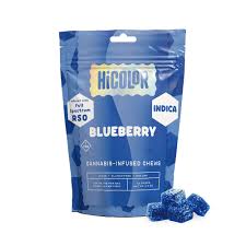 Photograph of product: HiColor | RSO Chews Blueberry | 100MG