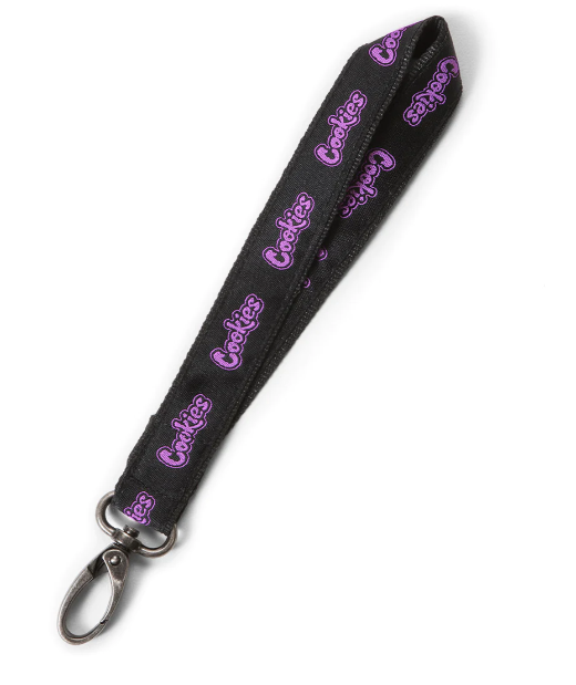 Photograph of product: Cookies - Original Mint 6.5" Small - Lanyard - Black/Purple