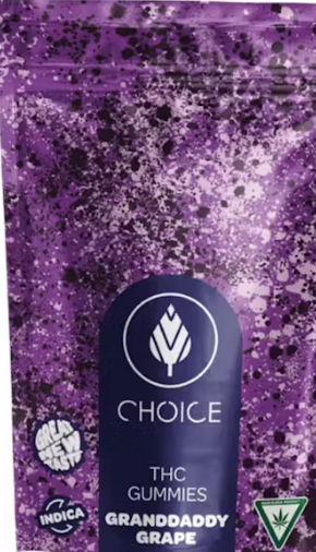 Photograph of product: CHOICE - GRANDDADDY GRAPE GUMMIES - 200 MG