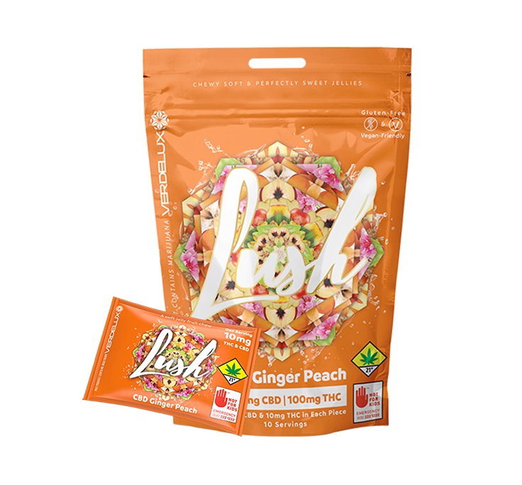Photograph of product: Ginger Peach 1:1 CBD 10pk | 200mg