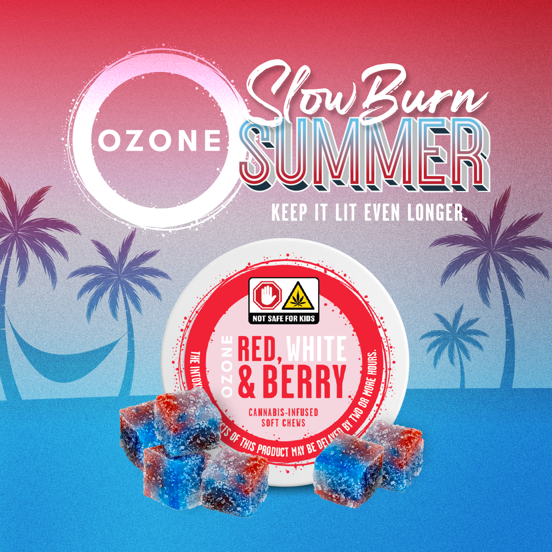 Photograph of product: OZONE Red, White, and Berry Soft Chew 100mg (REC)