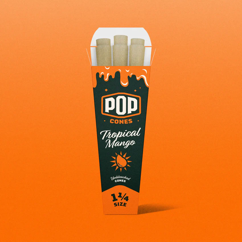Photograph of product: POP CONES - CONES - 1 1/14" - 6PK - TROPICAL MANGO