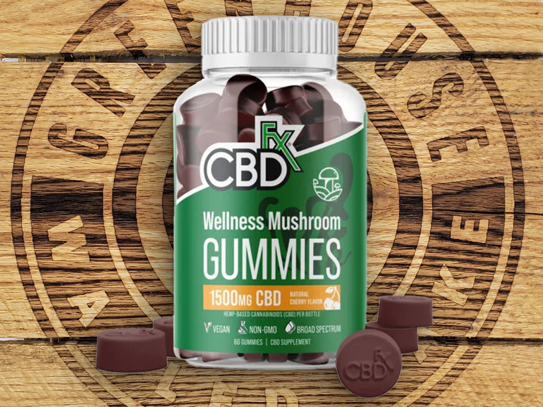 Photograph of product: CBDfx | CBD & Wellness Mushroom Gummies | 1500mg