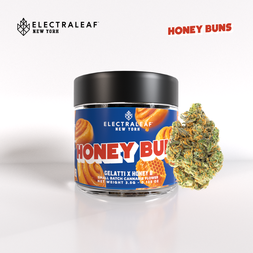 Photograph of product: Electraleaf 3.5g Jar Honey Buns- Hybrid 23.20%TH-oui