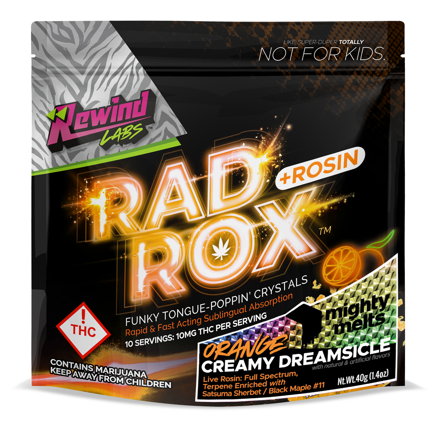 Photograph of product: Rad Rox - Creamsicle - Rosin Edible - 100 mg