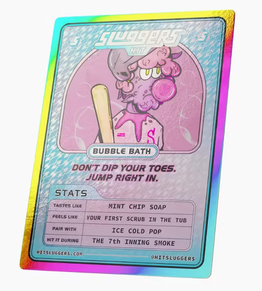 Photograph of product: Sluggers Hit Bubble Bath Infused Preroll 5pk 3.5g