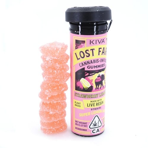Photograph of product: Strawberry Lemonade Gummies by Lost Farm - 100mg