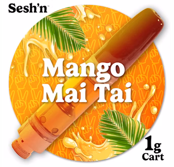 Photograph of product: Sesh'n | Mango Mai Tai | 1g Vape Cartridge
