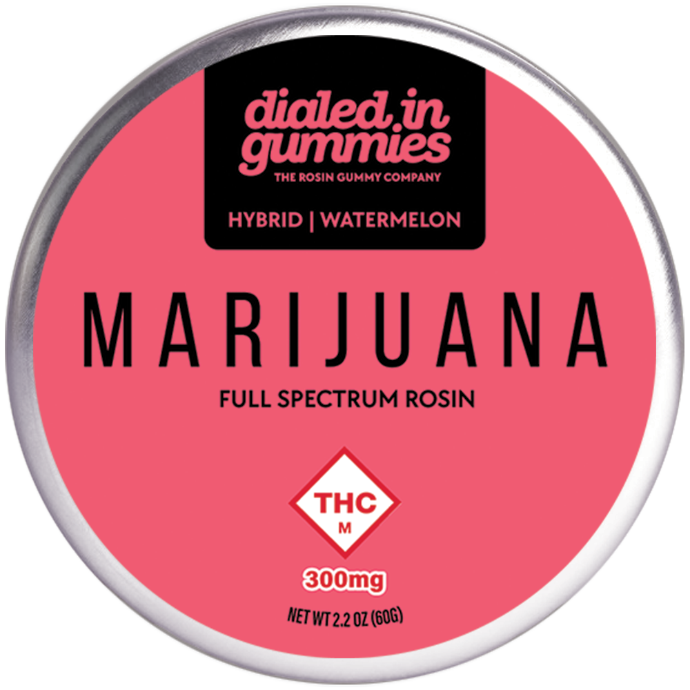 Photograph of product: DIALED IN 300MG WATERMELON HIGH DOSE ROSIN GUMMIES