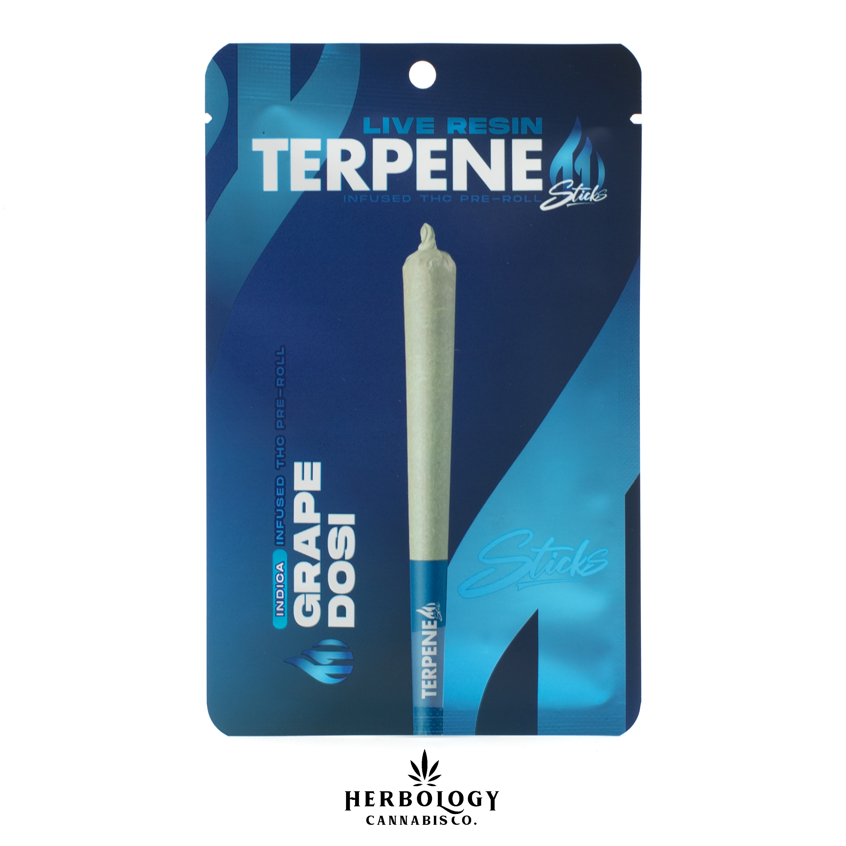Photograph of product: Terpene Sticks | Live Resin Infused Pre-Roll | Grape Dosi | 1.2g