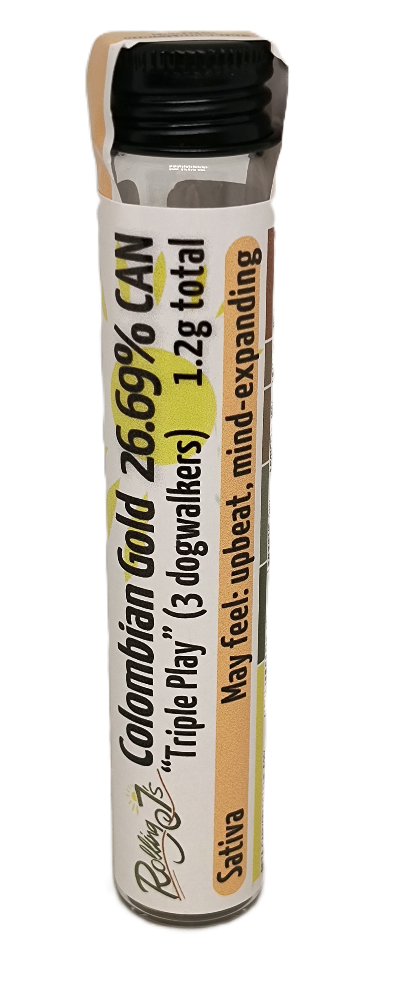 Photograph of product: Colombian Gold Pre-Roll 3-Pack | Rolling J's
