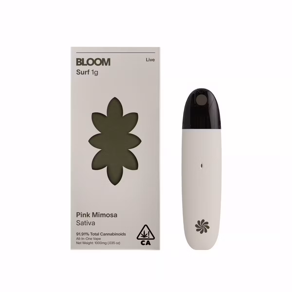Photograph of Product: Bloom - Pink Mimosa Live Resin Disposable Vape - 1g