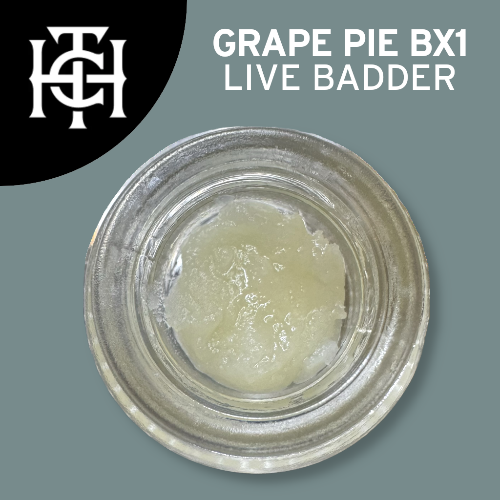 Photograph of product: Grape Pie Bx1 1g LIVE Badder The Heirloom Collective