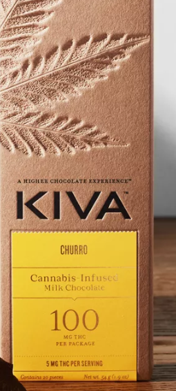 Photograph of Product: Kiva | Churro Milk Chocolate Bar | 100MG | Edible |