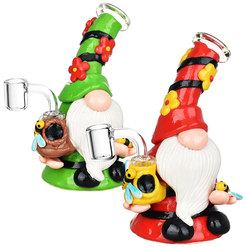 Photograph of product: Flower Gnome Glass & Enamel Dab Rig | 7" | 14mm F