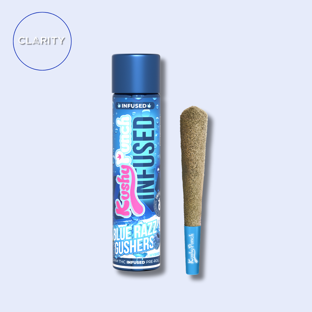 Photograph of product: Kushy Punch Infused Prerolls | Blue Razz Gushers