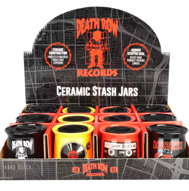 Photograph of product: Death Row Records Ceramic Stash Jars | 3" | Assorted Designs