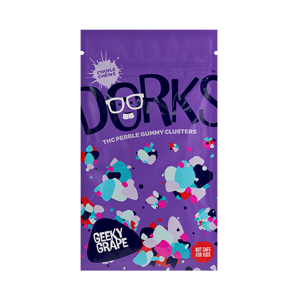 Photograph of product: Choice Chews | Geeky Grape | Dorks | 100mg (Oui'd)