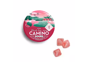Photograph of product: Kiva Camino Sours - Gummies - Watermelon Spritz (S) (100mg TH-oui)