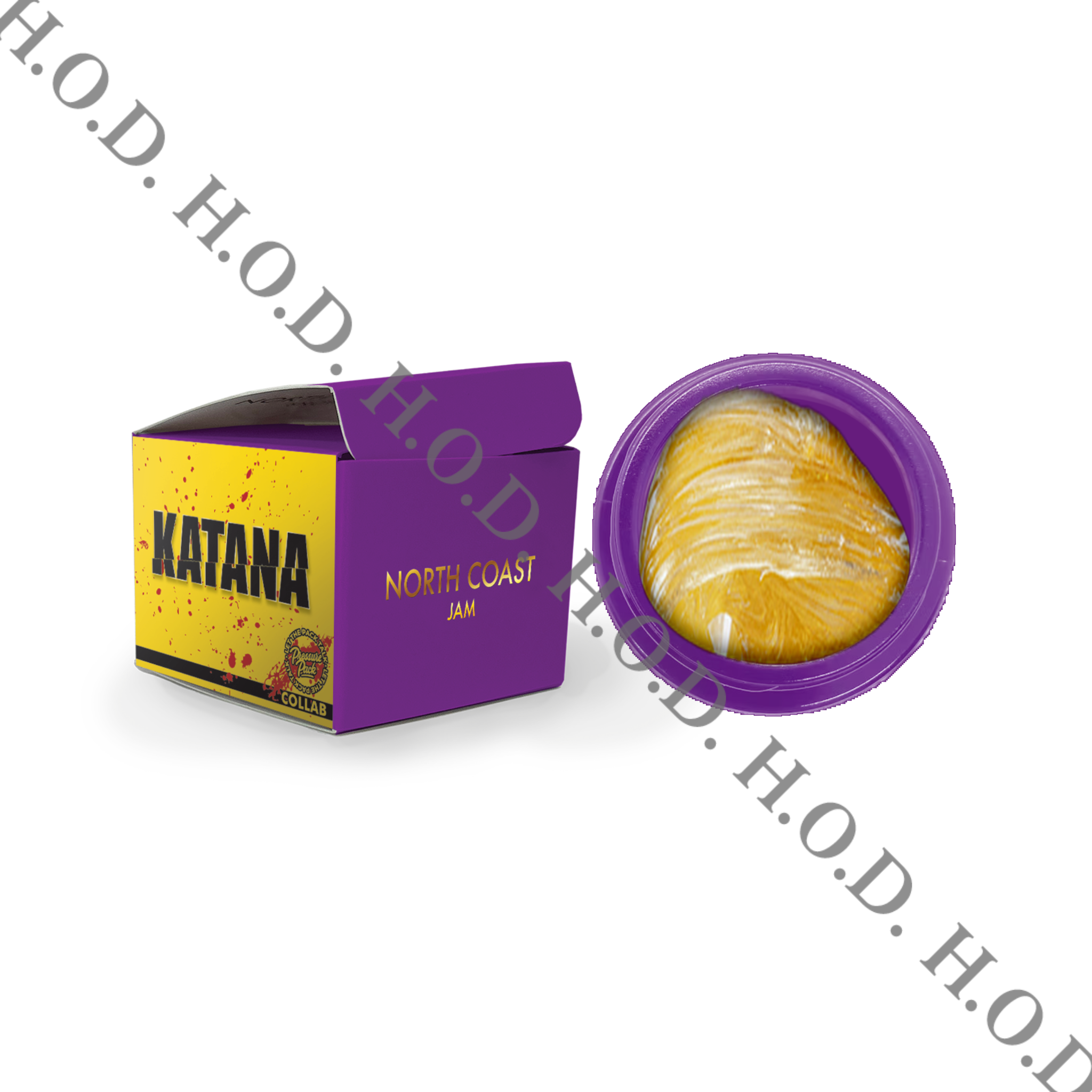 Photograph of product: North Coast Katana au chocolat Rosin Jam Tier 1 1g