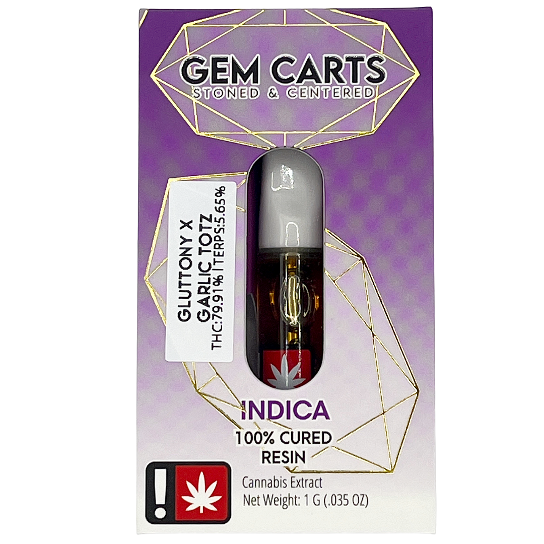 Photograph of product: Gem- Gluttony X Garlic Totz 1G CR Cart (I)