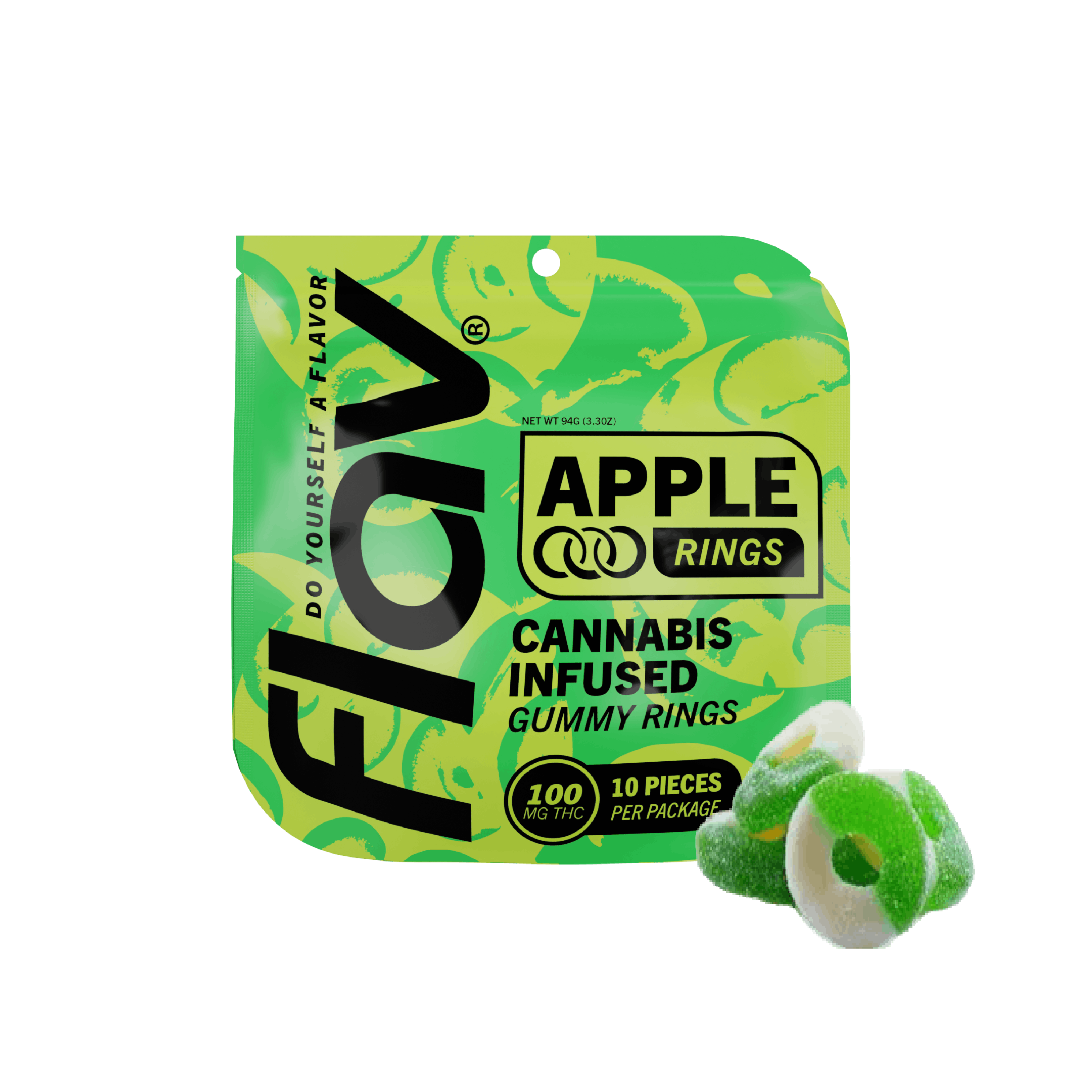 Photograph of product: Flav - Apple Rings 100mg