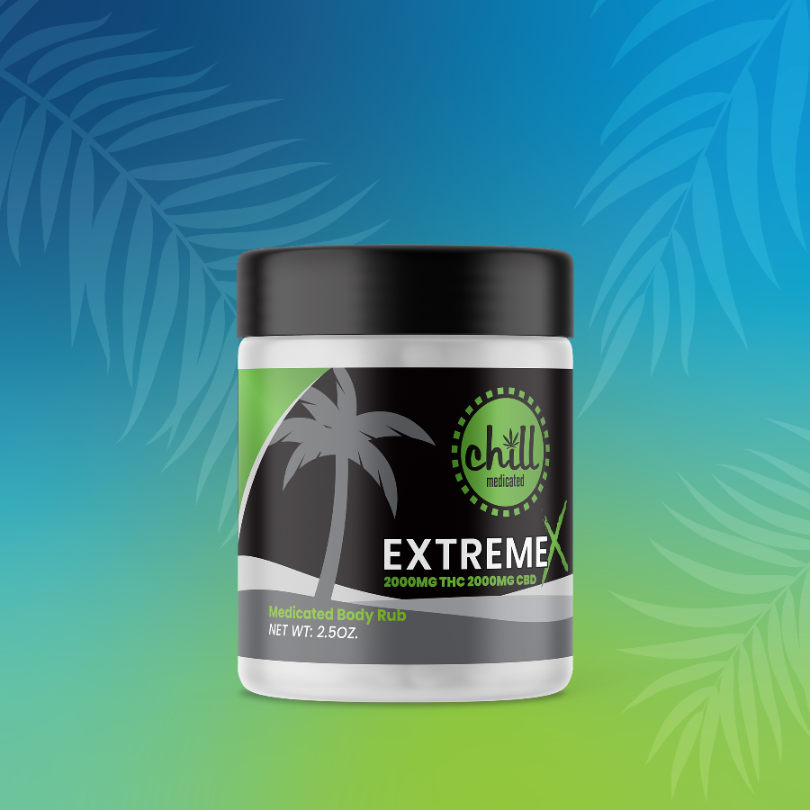 Photograph of product: (REC) Chill Medicated Extreme X Body Rub - 2000mg TH-oui 2000mg CBD