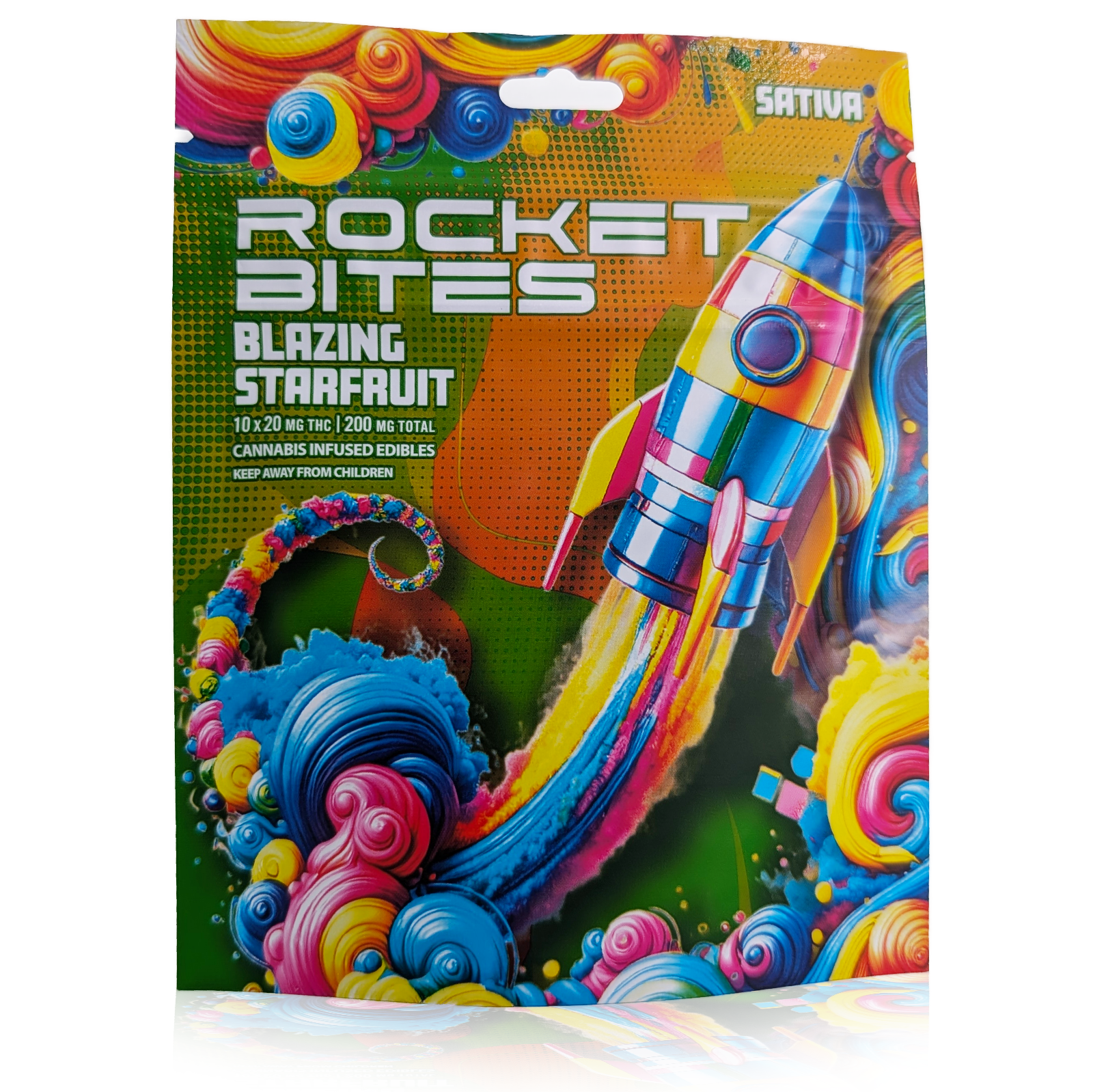 Photograph of Product: BLAZING STARFRUIT - 200MG (10X20MG) GUMMIES