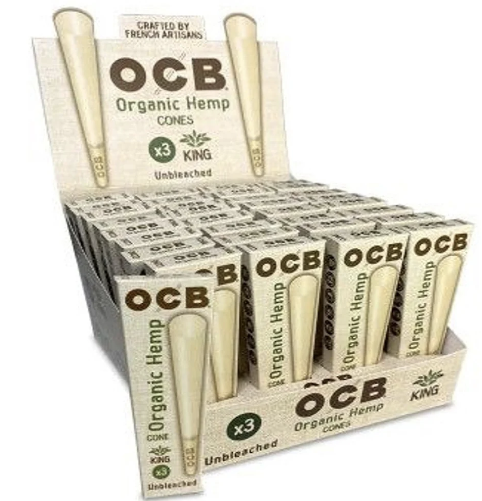 Photograph of product: OCB Organic Hemp King Cones 3 Pack