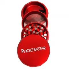 Photograph of product: PhoenixStar 4pc Grinder I Red I Highly Elevated