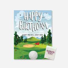 Photograph of product: Golf Happy Birthday Greeting Card