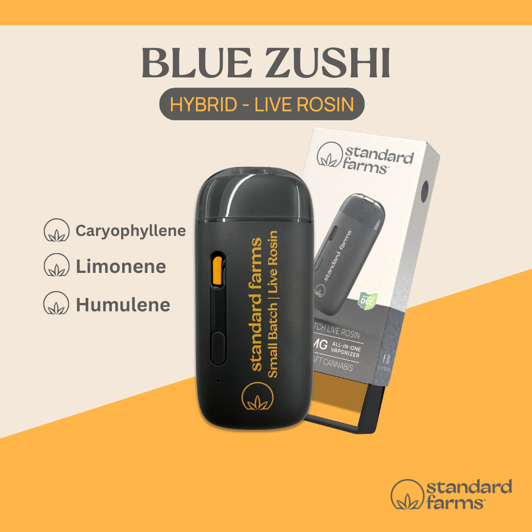 Photograph of product: Blue Zushi | Live Rosin Disposable | 0.5g