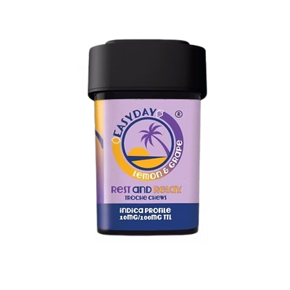 Photograph of product: Rest and Relax I Easyday Edibles | Lemon Grape | 10 Pack | 10mg