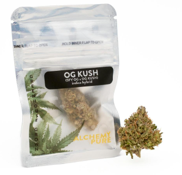 Photograph of product: Alchemy Pure | 1g Dime Bag | OG Kush