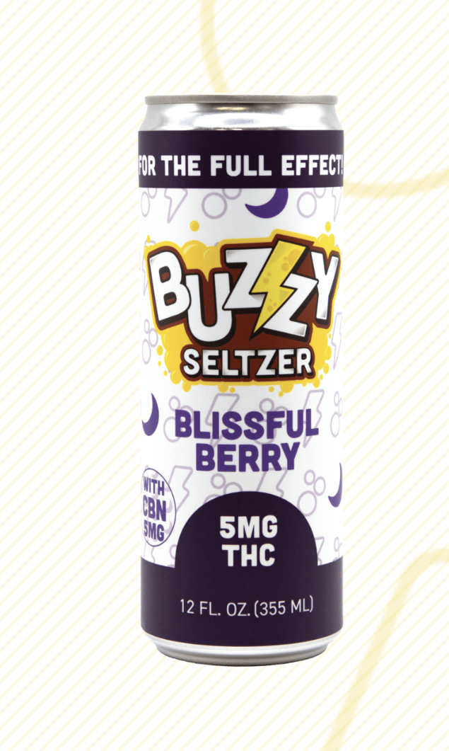 Photograph of product: Blissful Berry | 5mg | Infused Seltzer | Buzzy