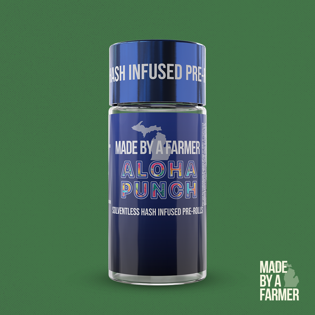 Photograph of Product: Aloha Punch | 3-Pack (.5G) Bubble Hash Infused Pre-Rolls
