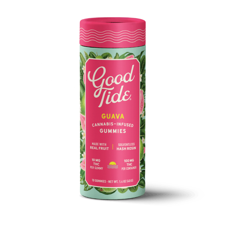 Photograph of product: Good Tide - Guava Solventless Rosin 100mg Gummies