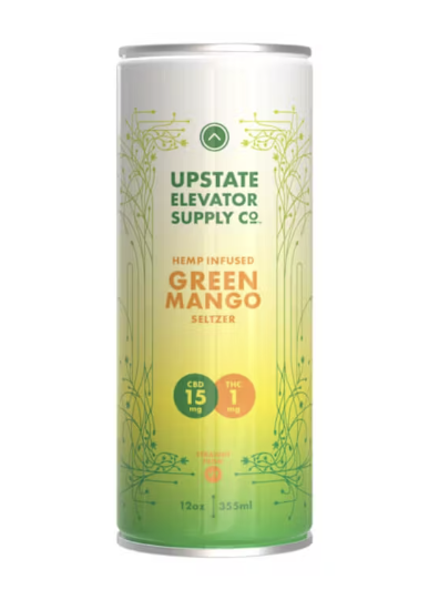 Photograph of product: Green Mango | 1mg TH-oui + 15mg CBD | Upstate Elevator