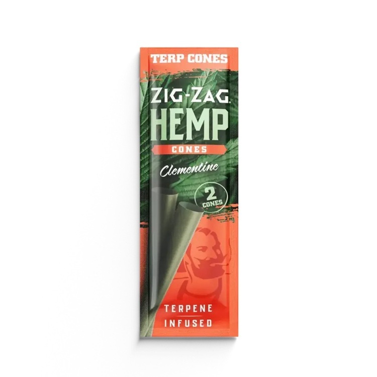 Photograph of product: 2pk Zig-Zag Hemp Cones Clementine