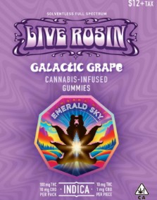 Photograph of product: Galactic Grape [I] - Live Rosin Gummies 10PK