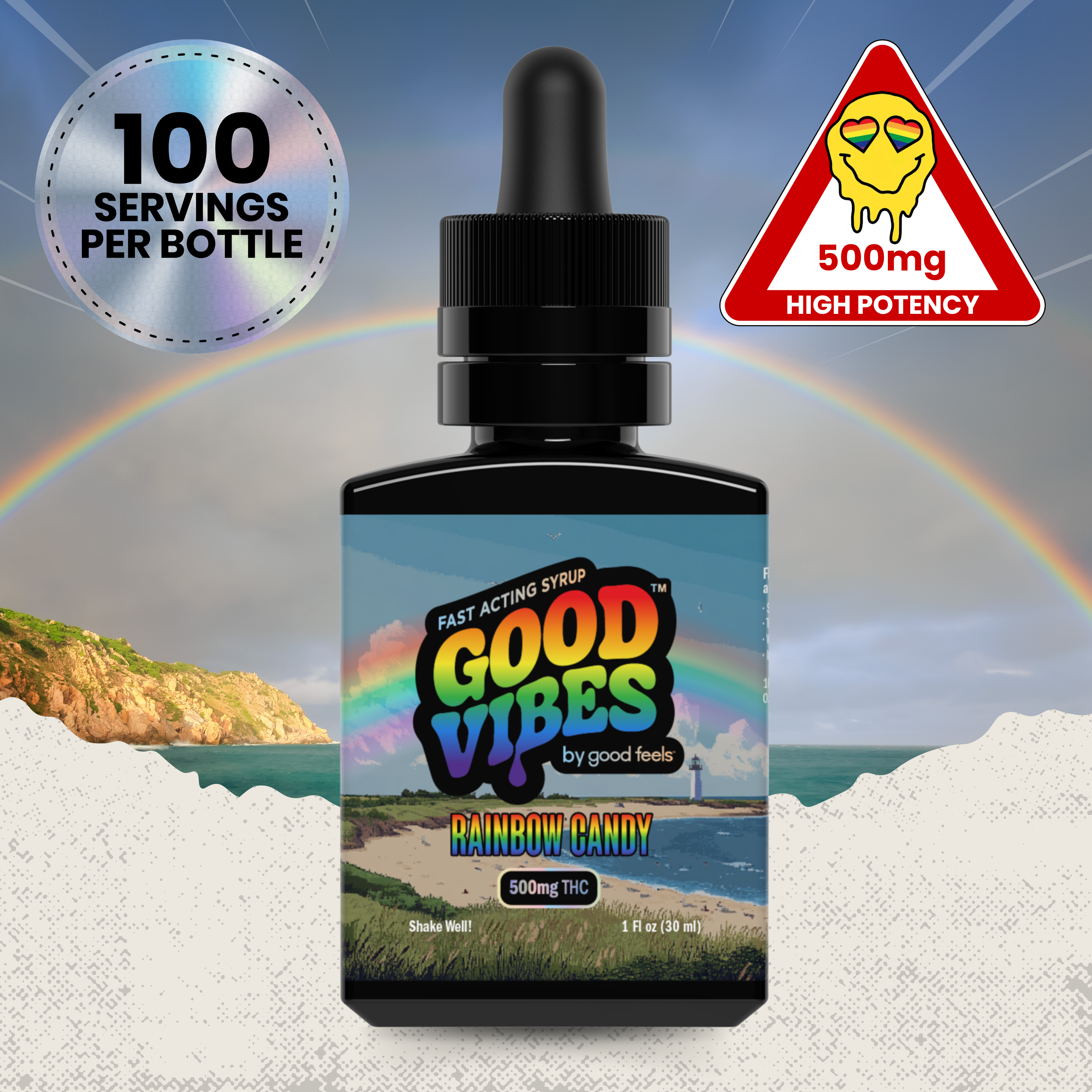 Photograph of product: Good Vibes | Tincture | Pride Vibes | 500mg