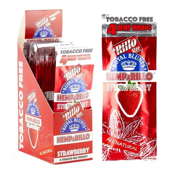 Photograph of product: Royal Blunts Hemparillo Hemp Wraps Strawberry 4pk $1