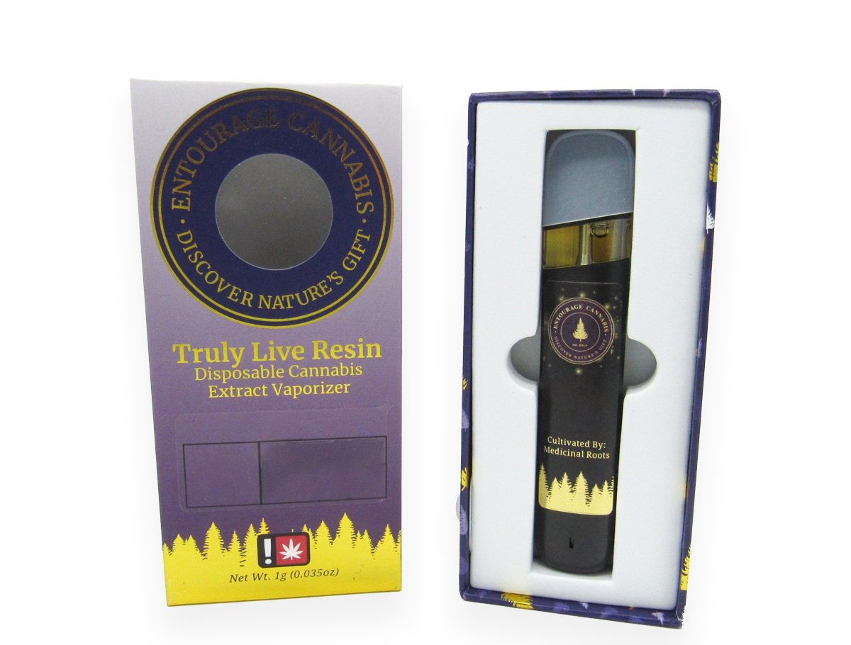 Photograph of product: Entourage Super Silver Grapefruit All In One live resin cartridge (S)
