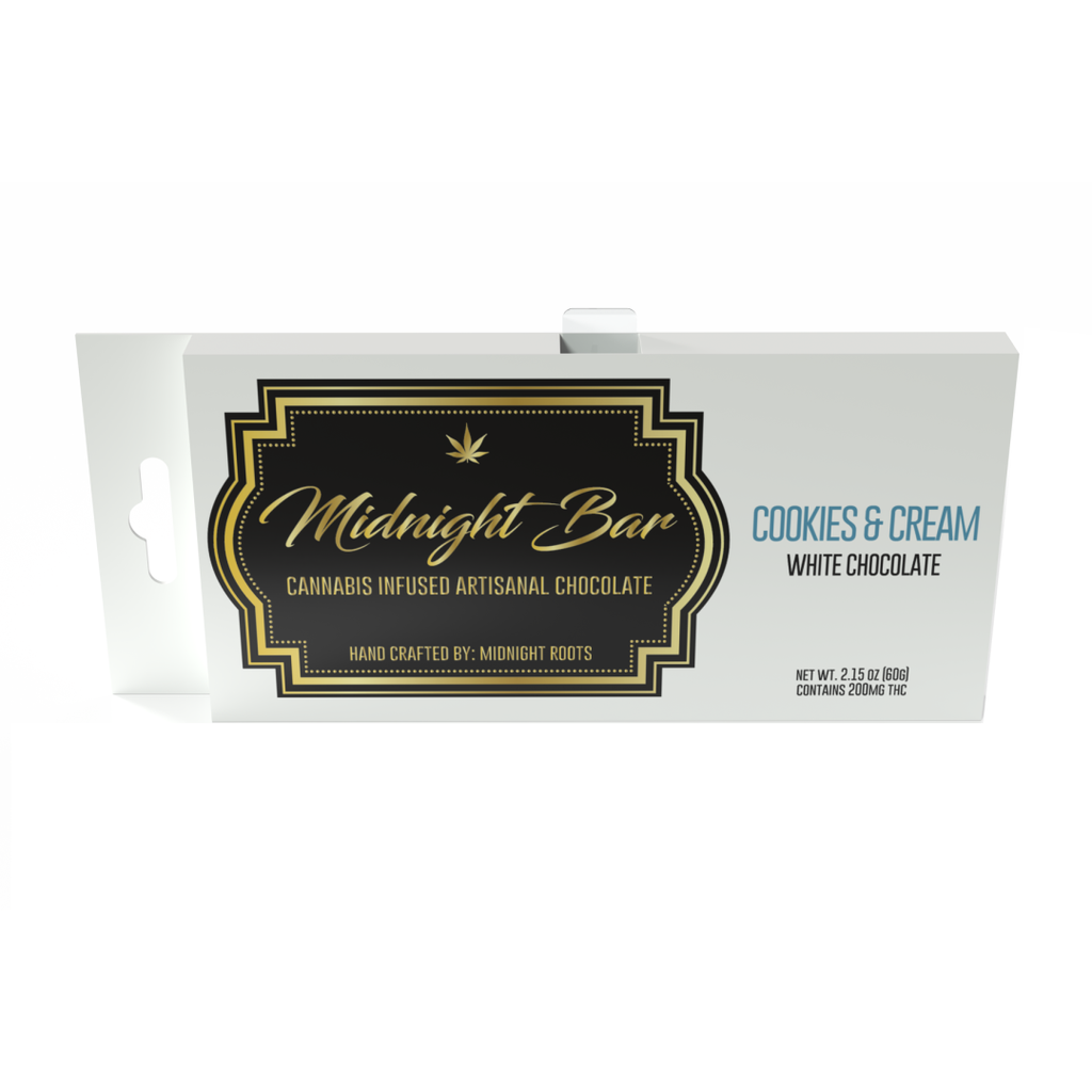 Photograph of product: Cookies & Cream Bar | 200mg x 1pk | Midnight Roots
