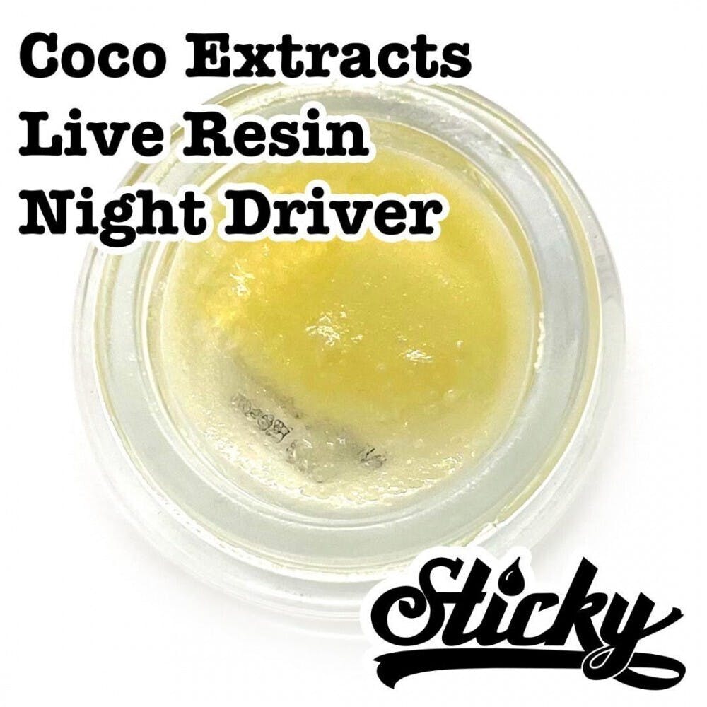 Photograph of product: Coco Extracts Live Resin Night Driver 1g