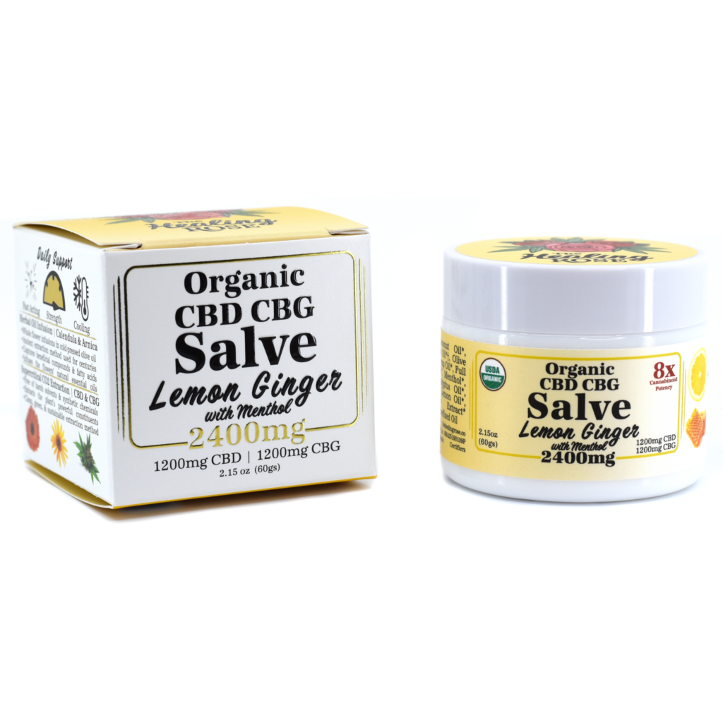 Photograph of product: 2400mg CBD:CBG - Organic Lemon Ginger 8X Herbal Salve